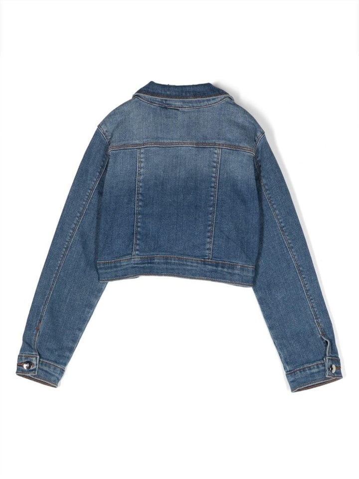 Giacca blu per bambina in denim