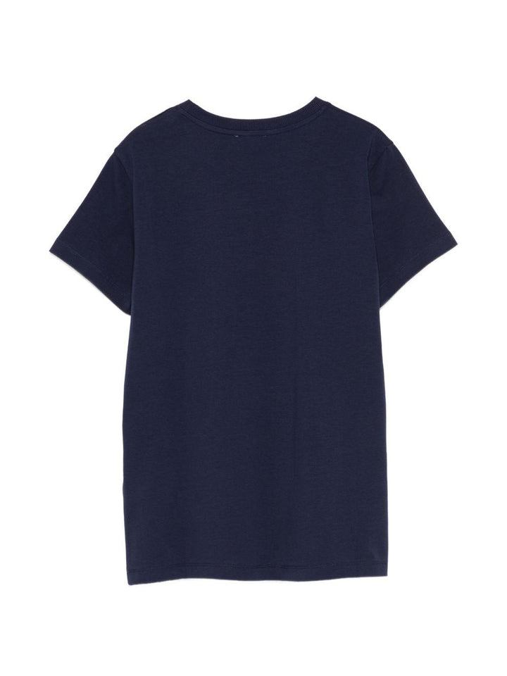 T-shirt blu navy per bambino HUM05ULBA10 40016 Moschino Kids 