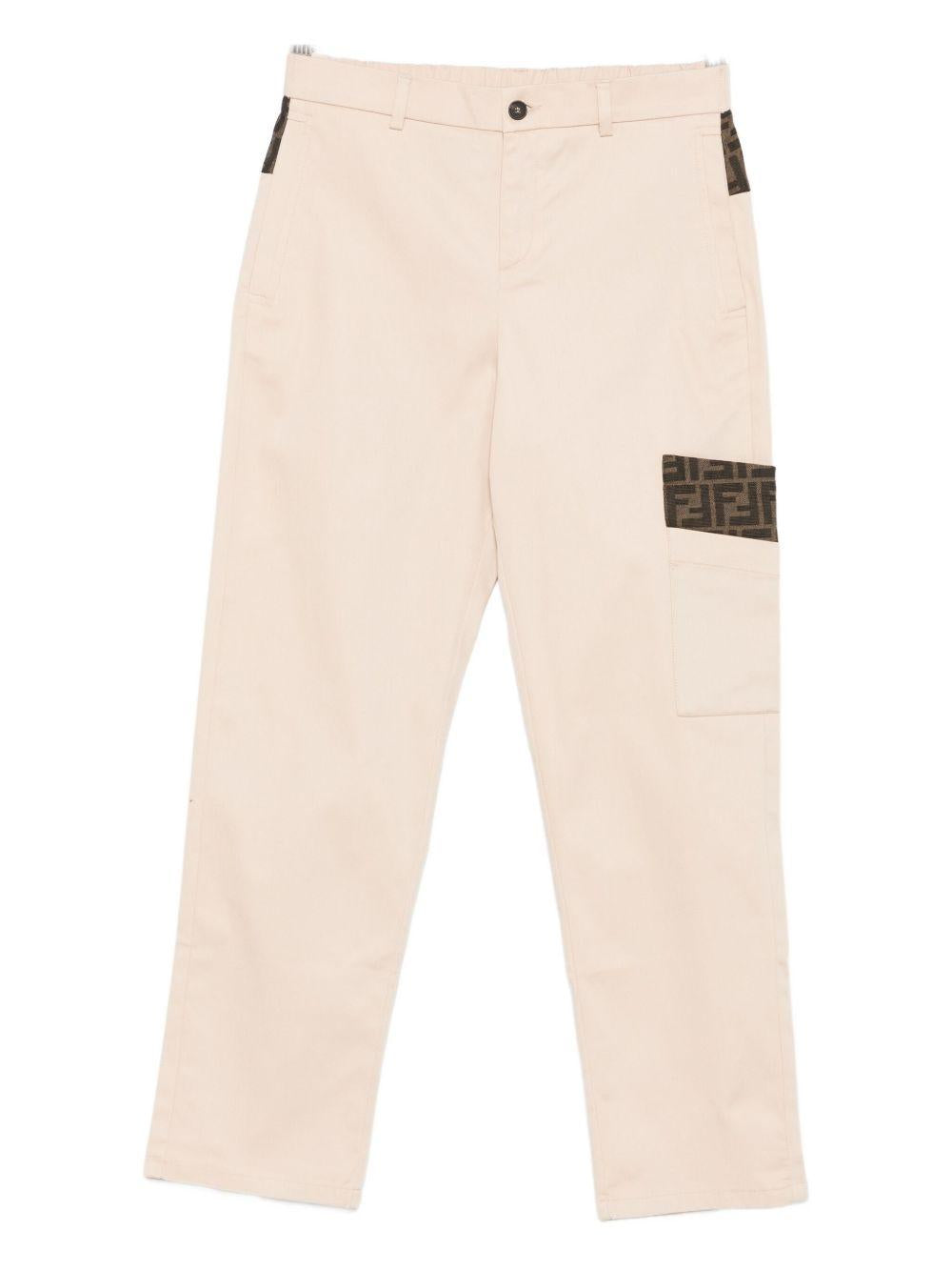 Pantalone beige per bambino JMF545AS5Y F1P2N Fendi Kids 