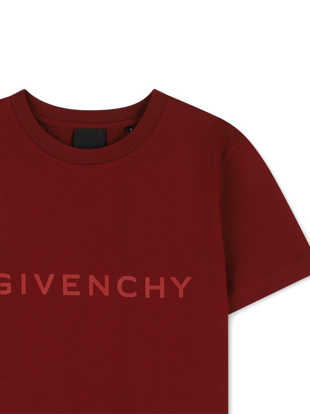 T-shirt bordeaux per bambino H30952 95C Givenchy Kids 