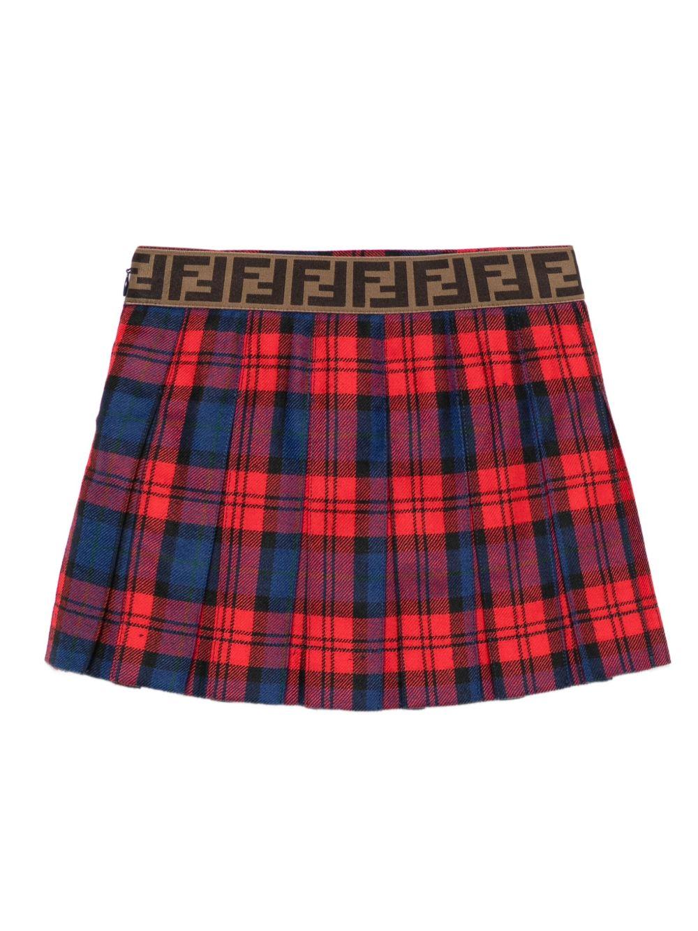 Gonna rossa/blu per bambina JFE182AUKJ F1SAX Fendi Kids 