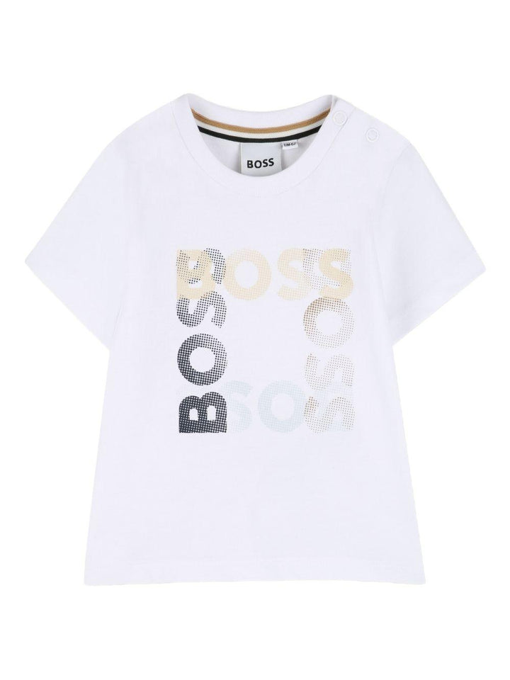 T-shirt bianco per neonato J52882 10P Boss Kids 