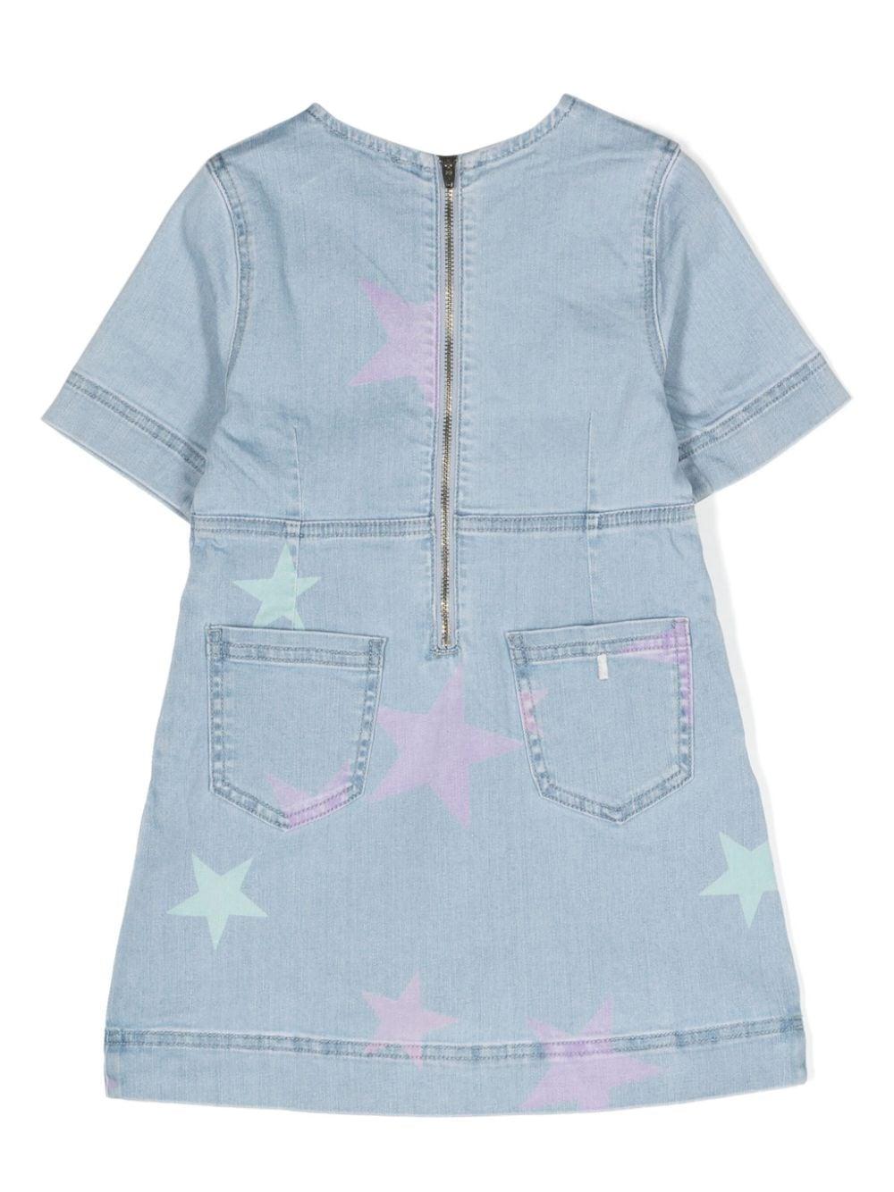 Abito azzurro per bambina in denim