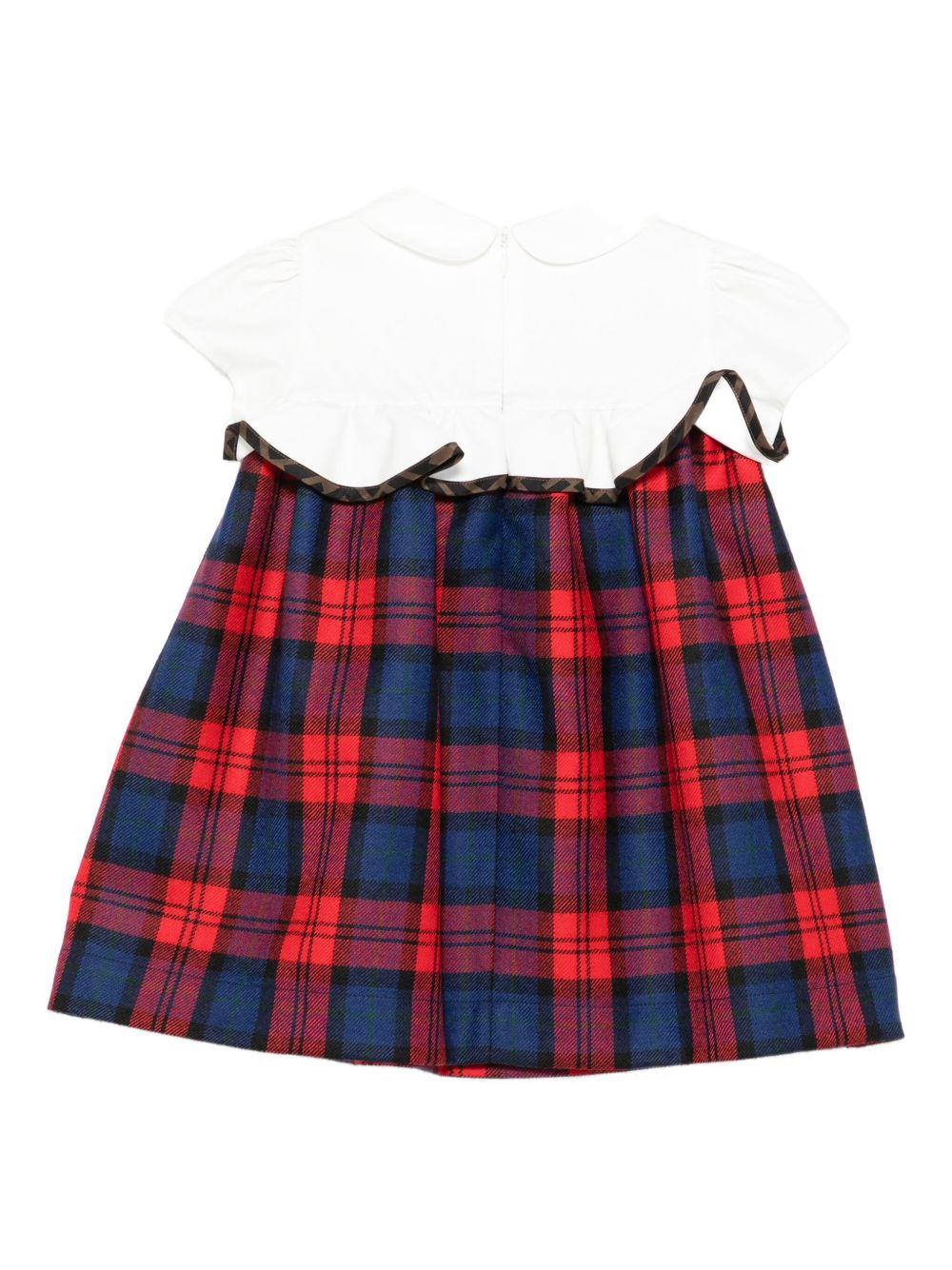 Abito rosso/blu per neonata BFB565AUKJ F1SAX Fendi Kids 