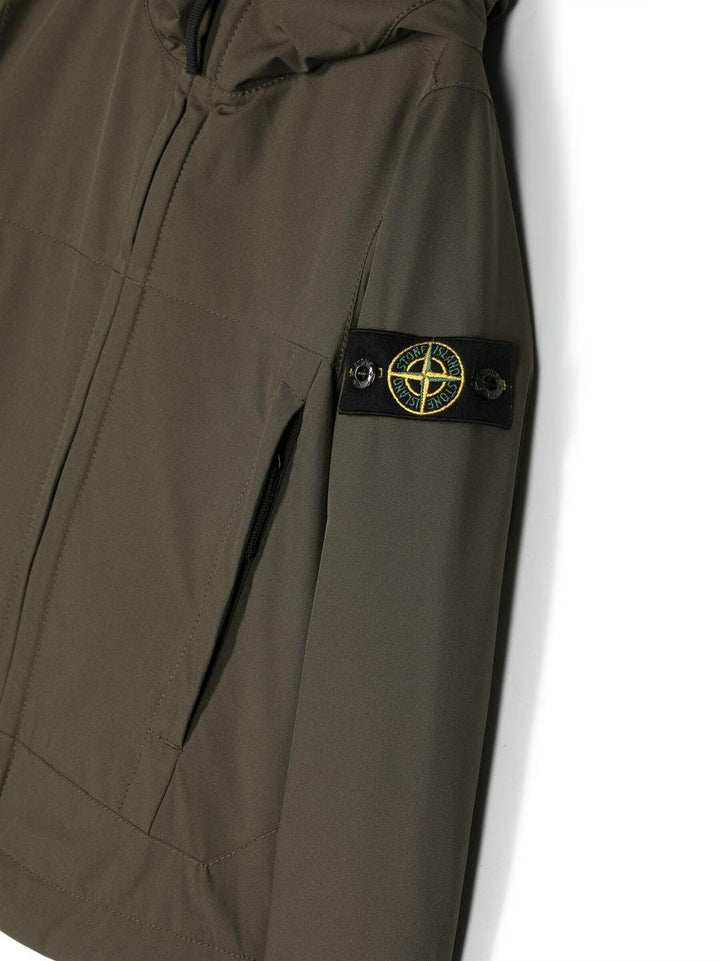 Giubbotto verde per bambino con logo