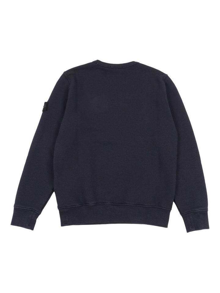 Felpa nera per bambino 66100019S0045 V0129 Stone Island Kids 