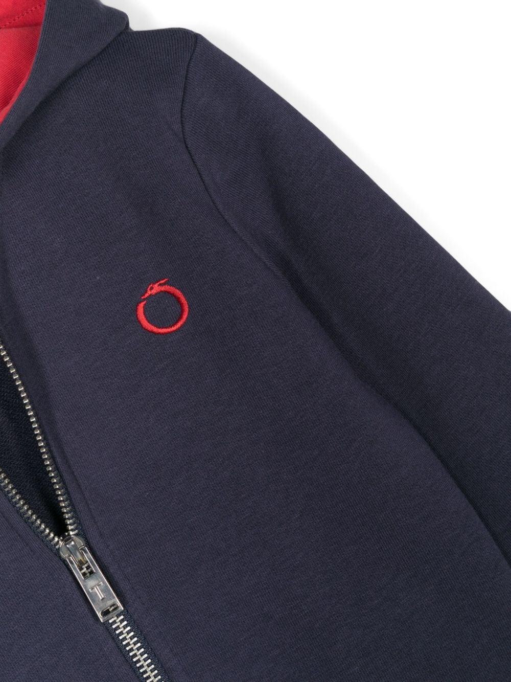 Felpa blu navy per bambino con logo