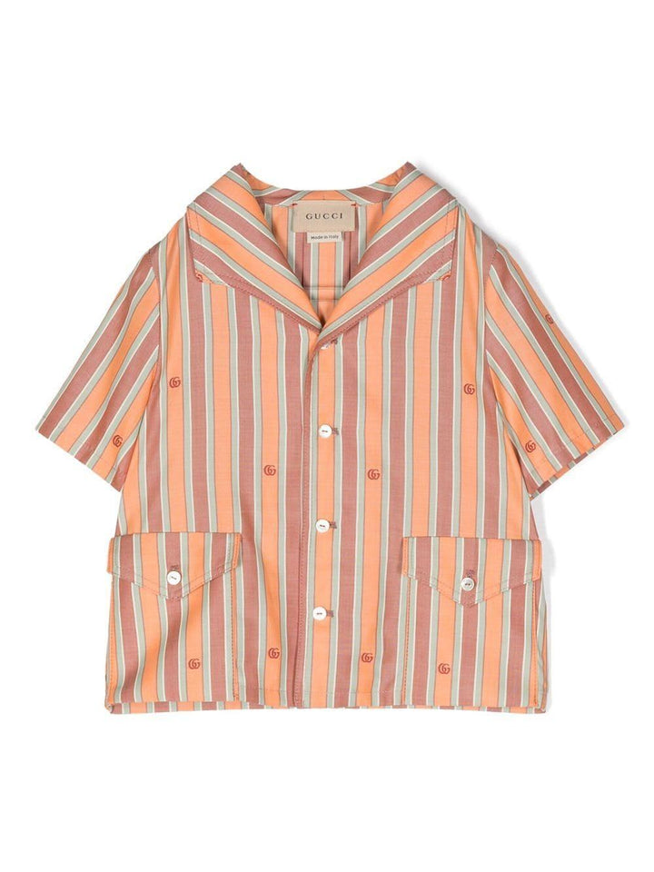 Camicia arancione per neonato con logo