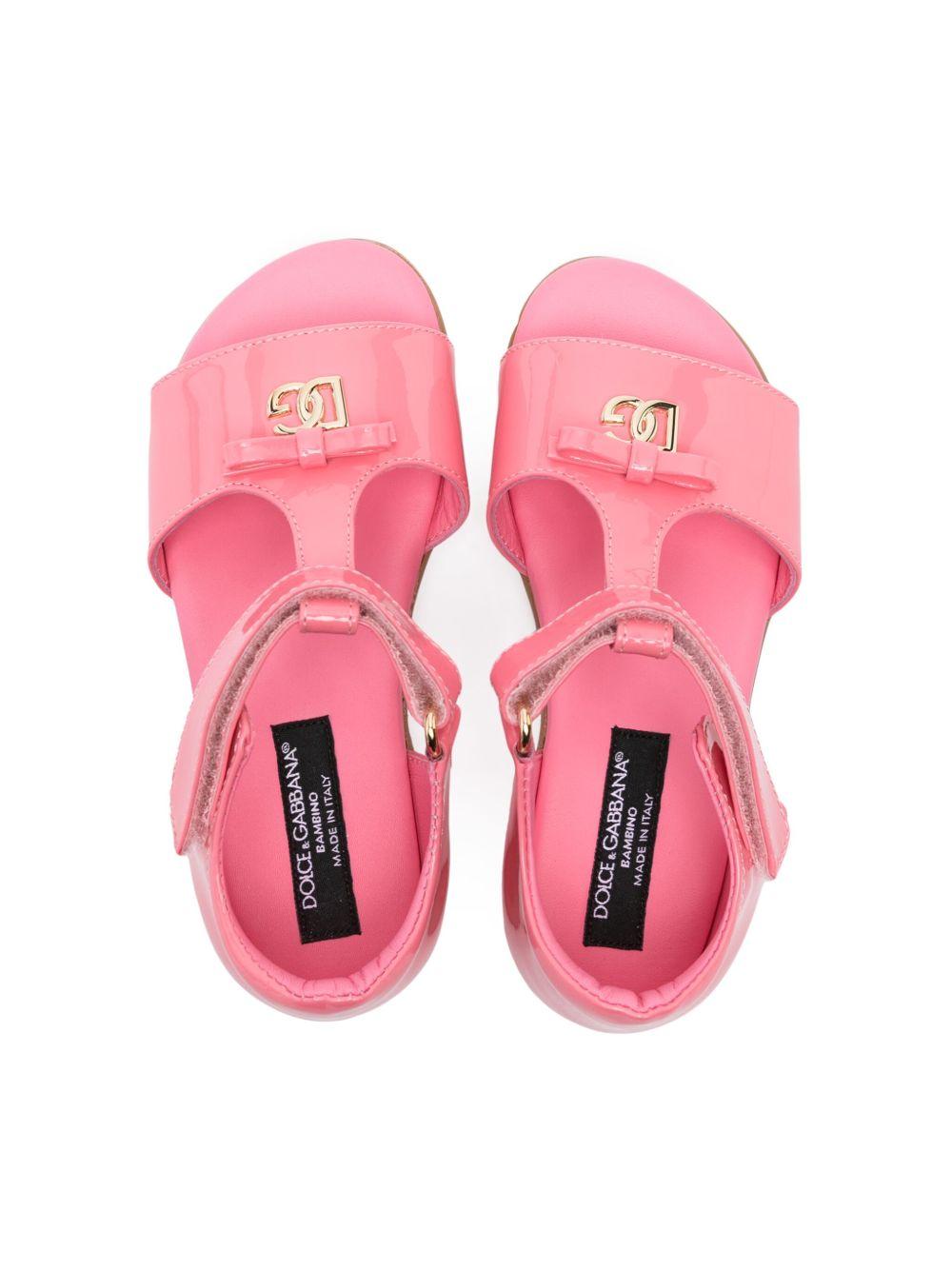 Sandali rosa cipria per bambina D20082A1328 80424 Dolce & Gabbana Kids 