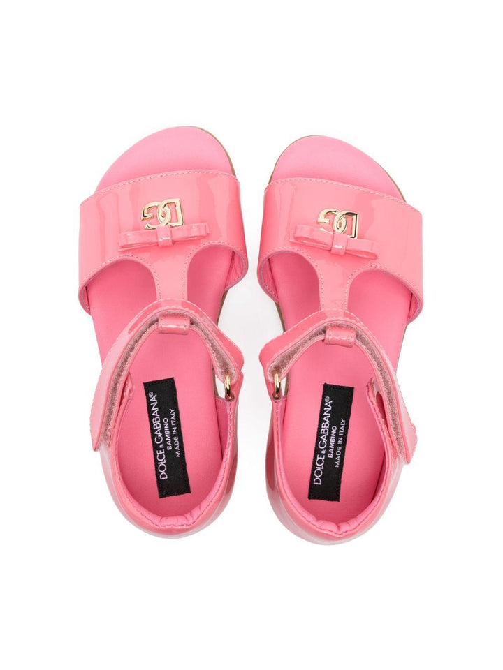Sandali rosa cipria per bambina D20082A1328 80424 Dolce & Gabbana Kids 
