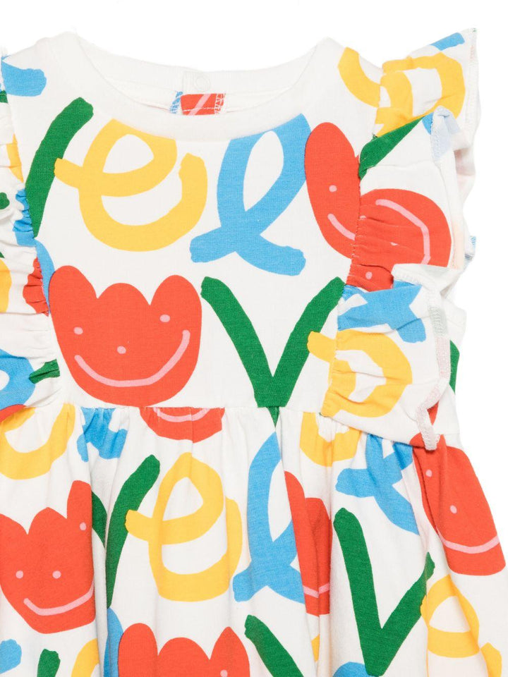 Abito bianco/multicolor per neonata TY1141Z3561 101MC Stella McCartney Kids 