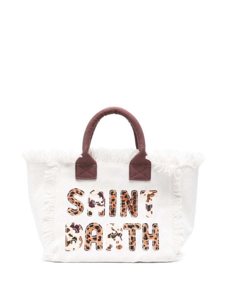 Borsa bianca/marrone per bambina COL0001 00326L MC2 Saint Barth Kids 
