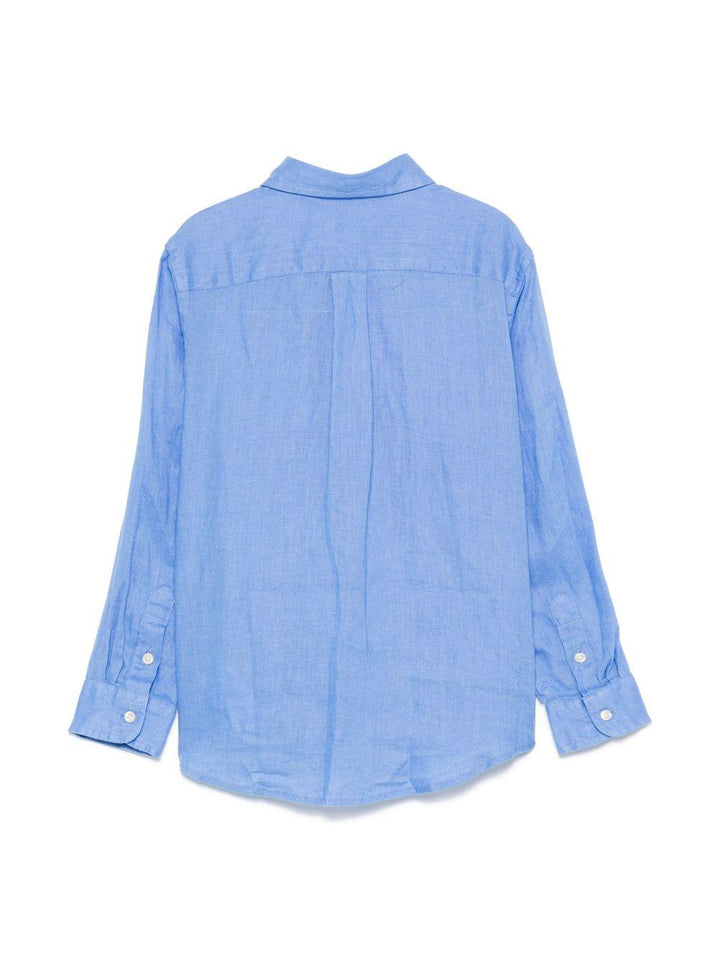 Camicia blu fiordaliso per bambino