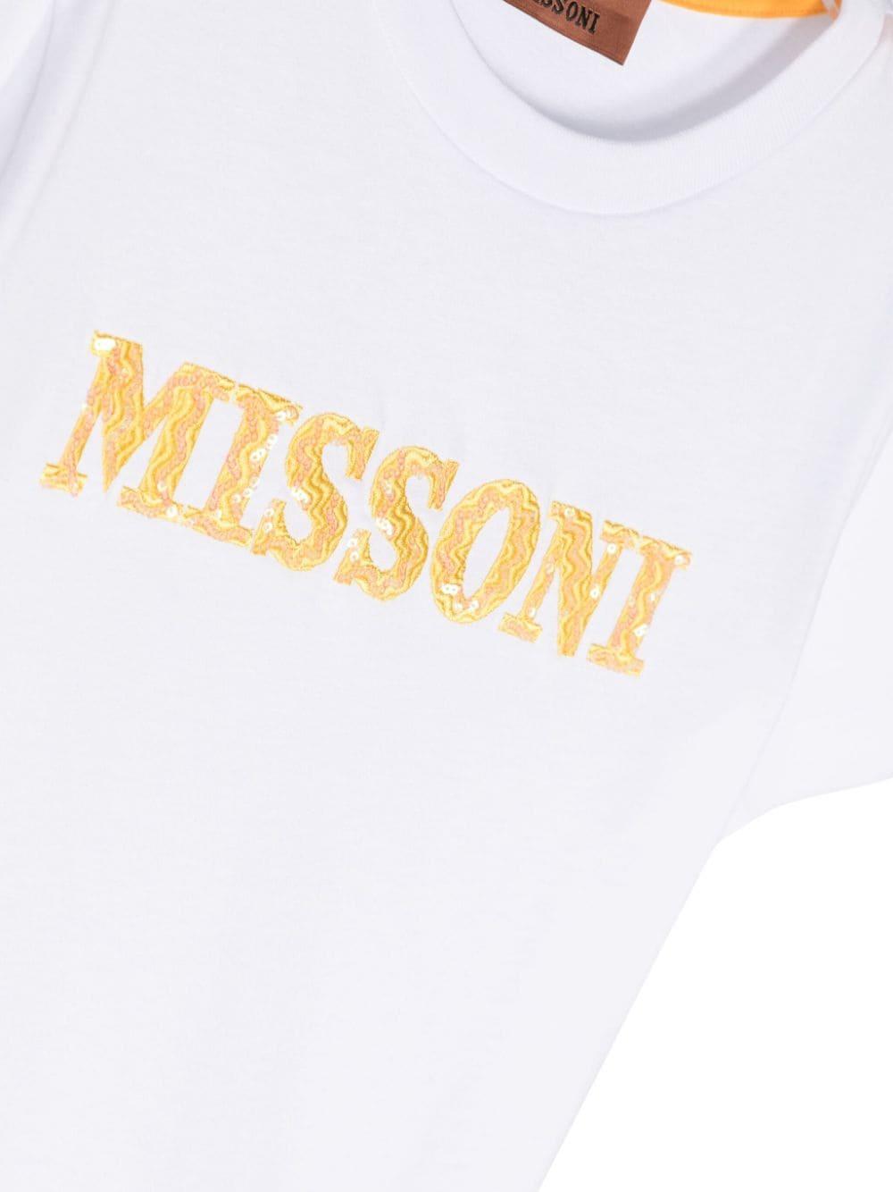 White t-shirt for girls with logo