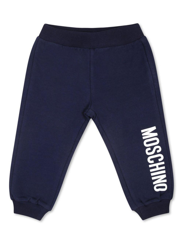 Pantalone per neonato in cotone blu navy