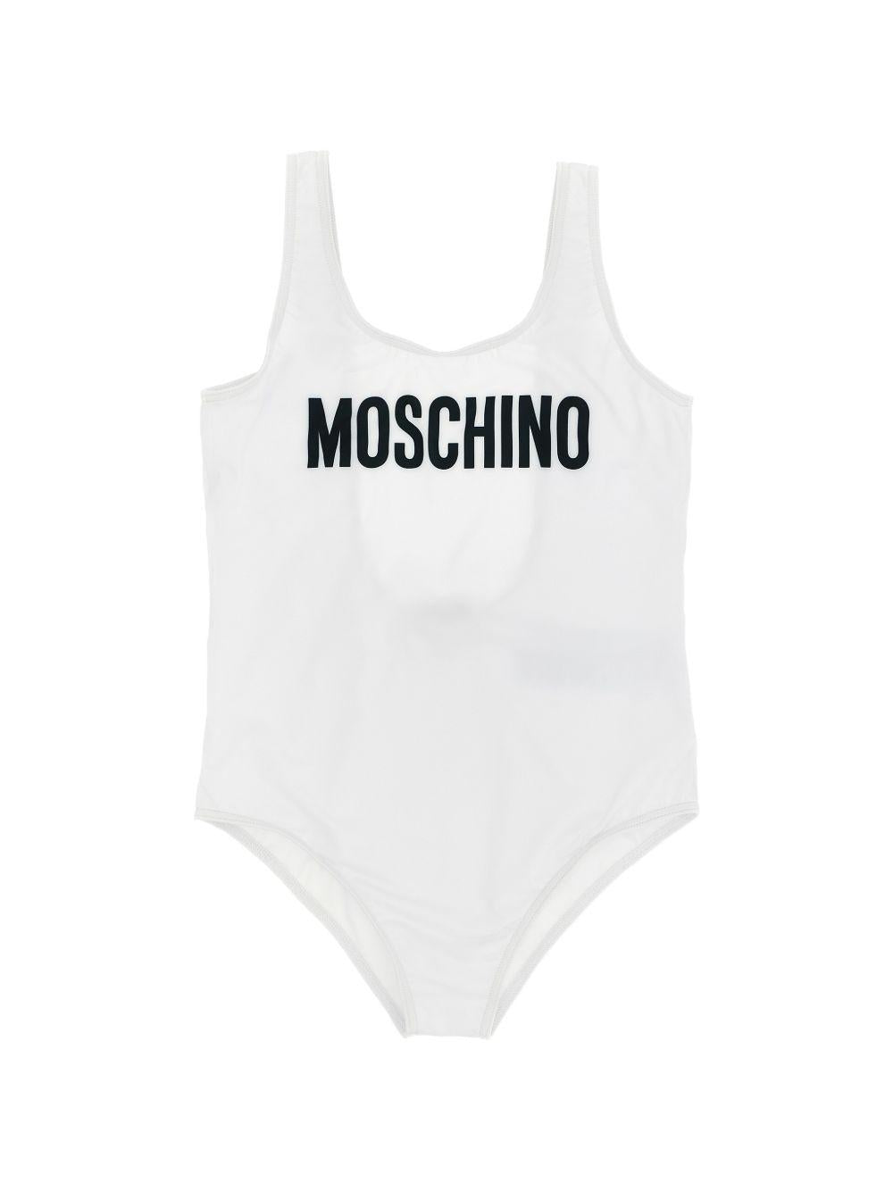 Costume entero bianco per bambina HDL016LKA11 10101 Moschino Kids 