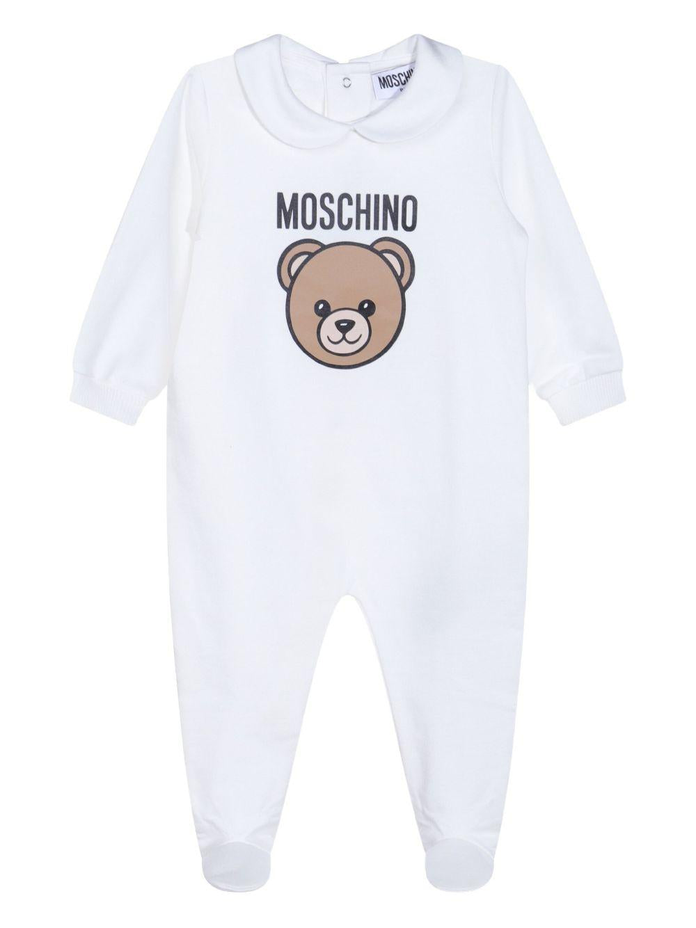 Tutina bianca per neonato MMY08BLCA40 10063 Moschino Kids 
