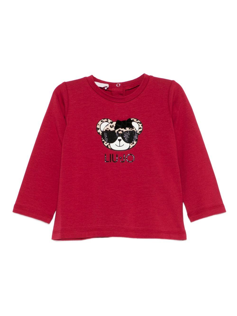T-shirt rosso per neonato HF5078J0088 91656 Liu Jo 