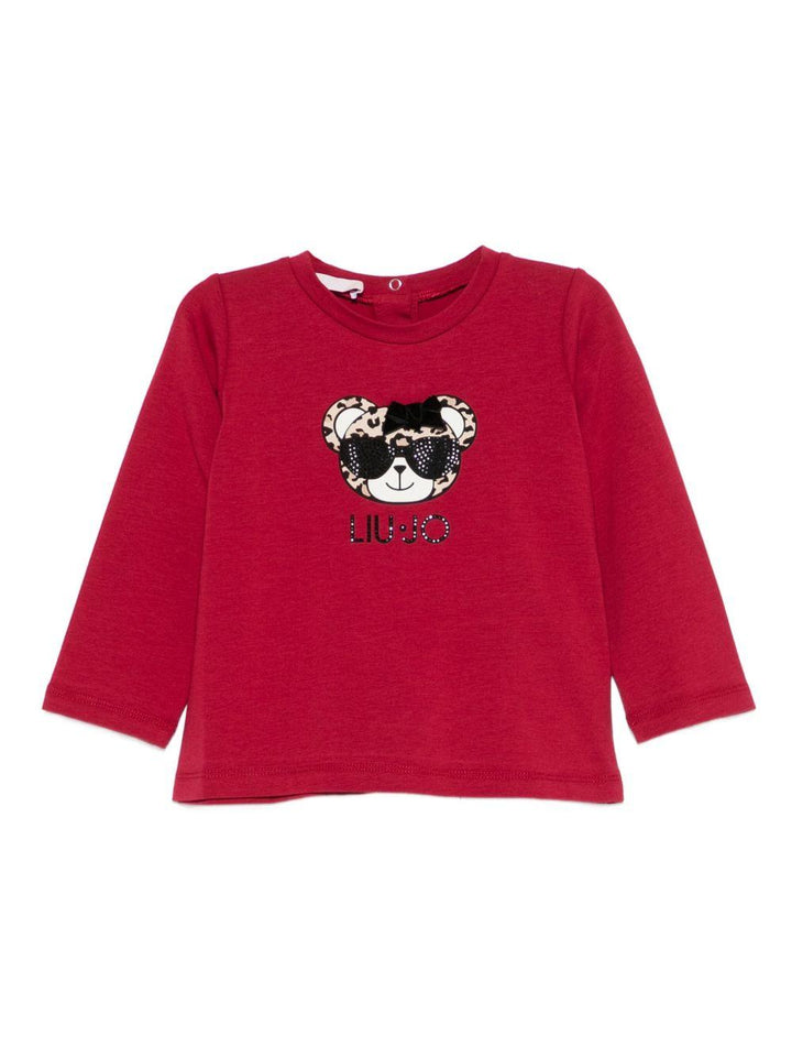 T-shirt rosso per neonato HF5078J0088 91656 Liu Jo 