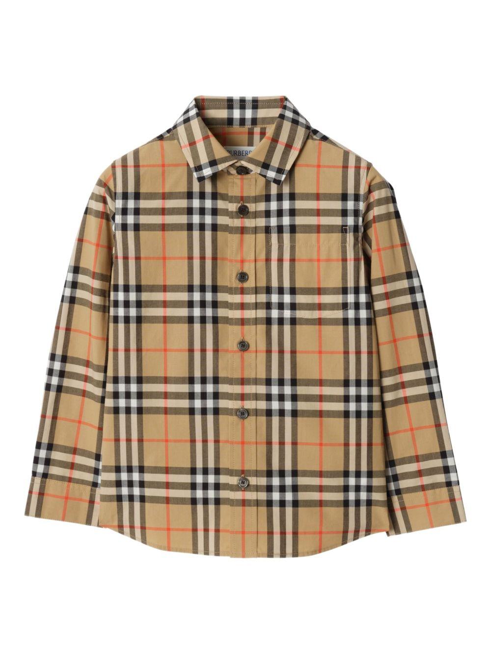 Camicia beige per bambino 8117166 B9368 Burberry Kids 