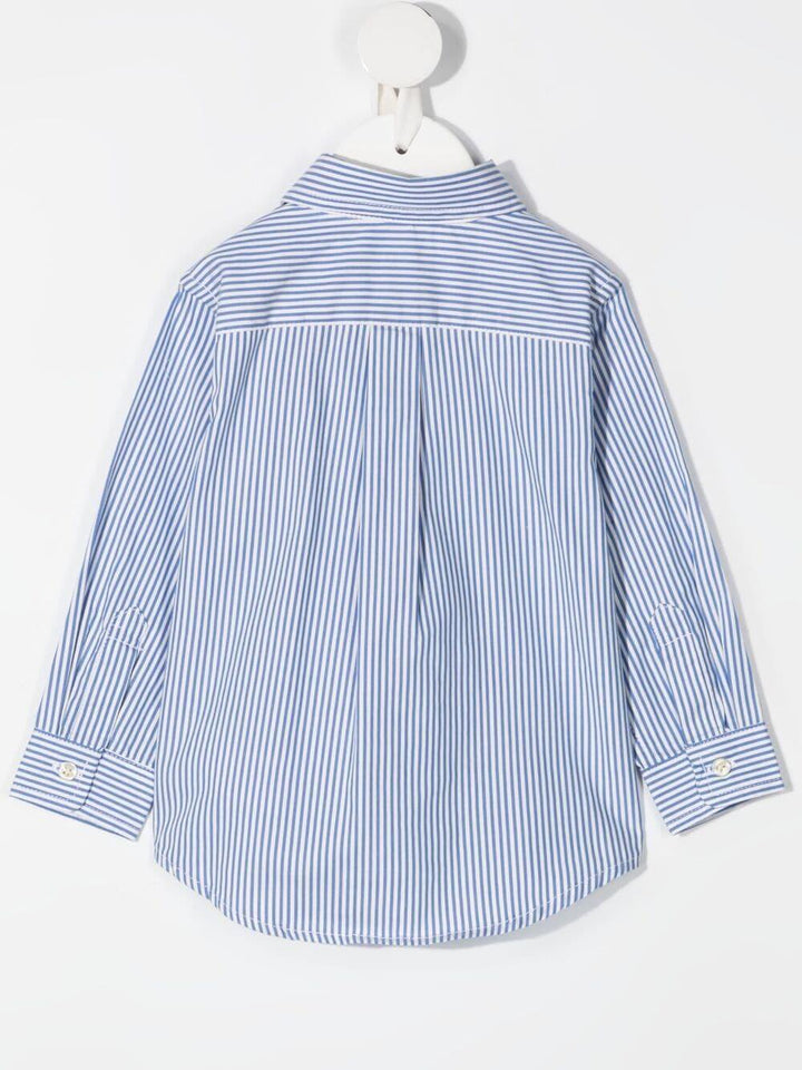 Camicia per neonato in cotone azzura e bianca