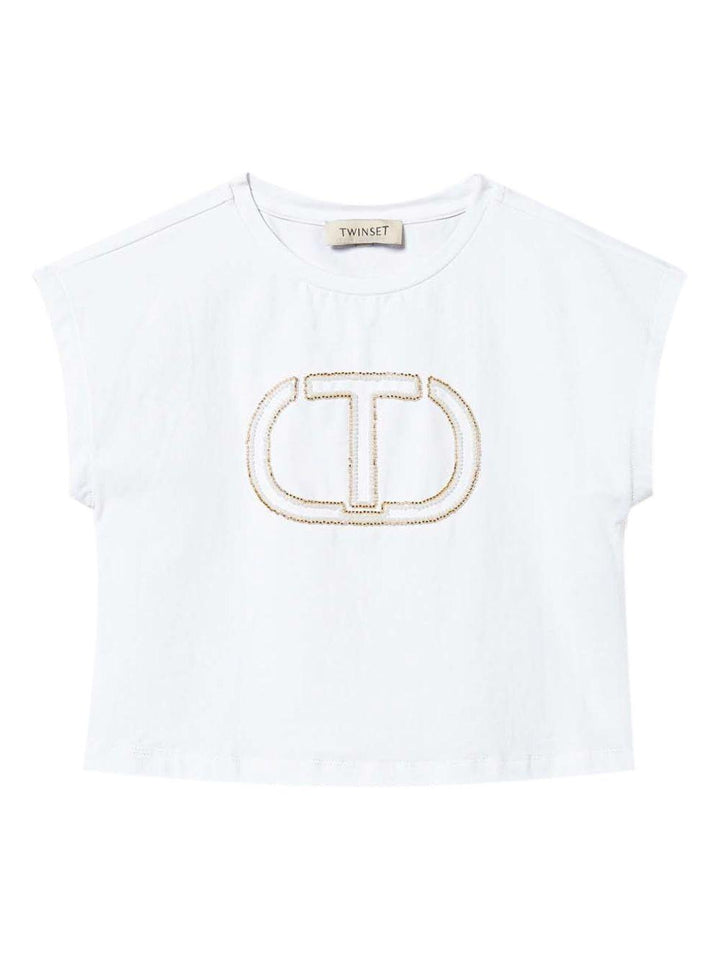 T-shirt bianca per bambina