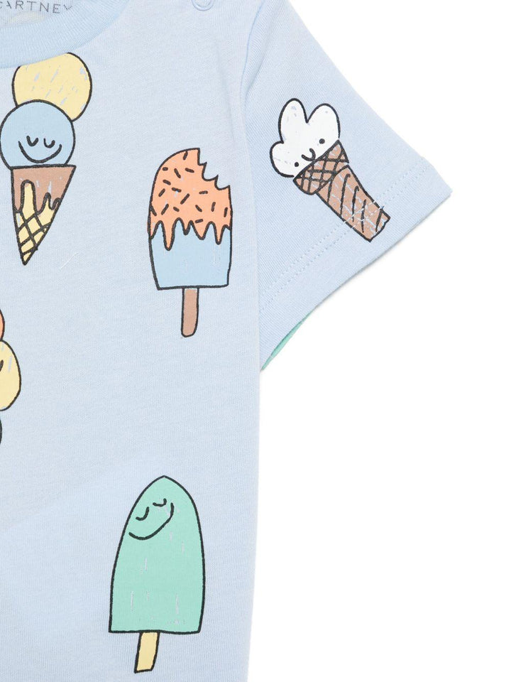 T-shirt celeste per neonato