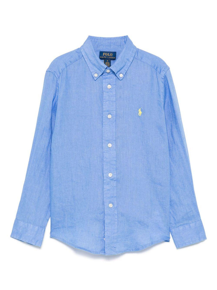 Camicia blu fiordaliso per bambino