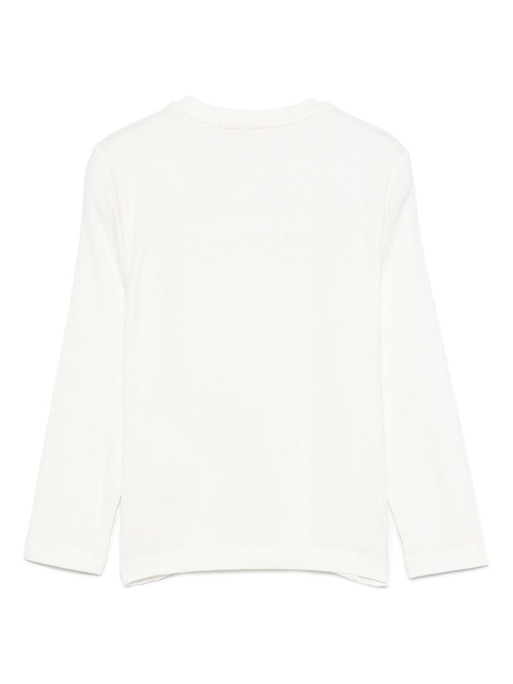 T-shirt bianca per bambina EGTS1050JE006K 0004 Elisabetta Franchi Kids 