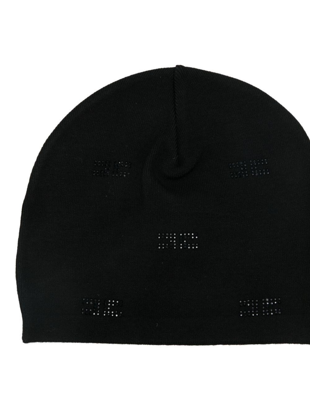 Cappello nero per bambina EFCP030CFL060 N000 Elisabetta Franchi Kids 