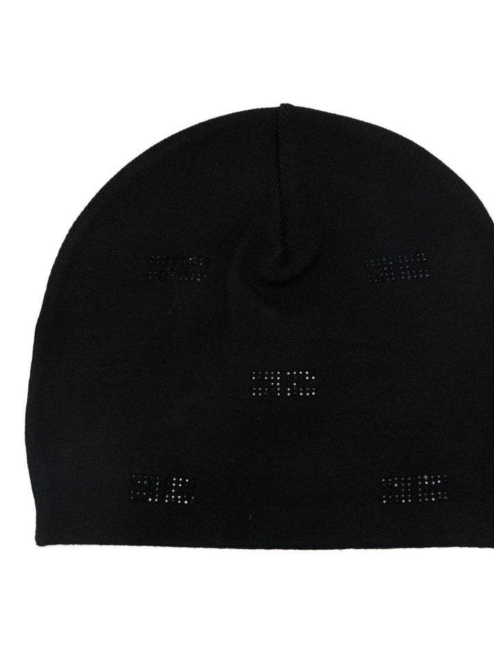 Cappello nero per bambina EFCP030CFL060 N000 Elisabetta Franchi Kids 