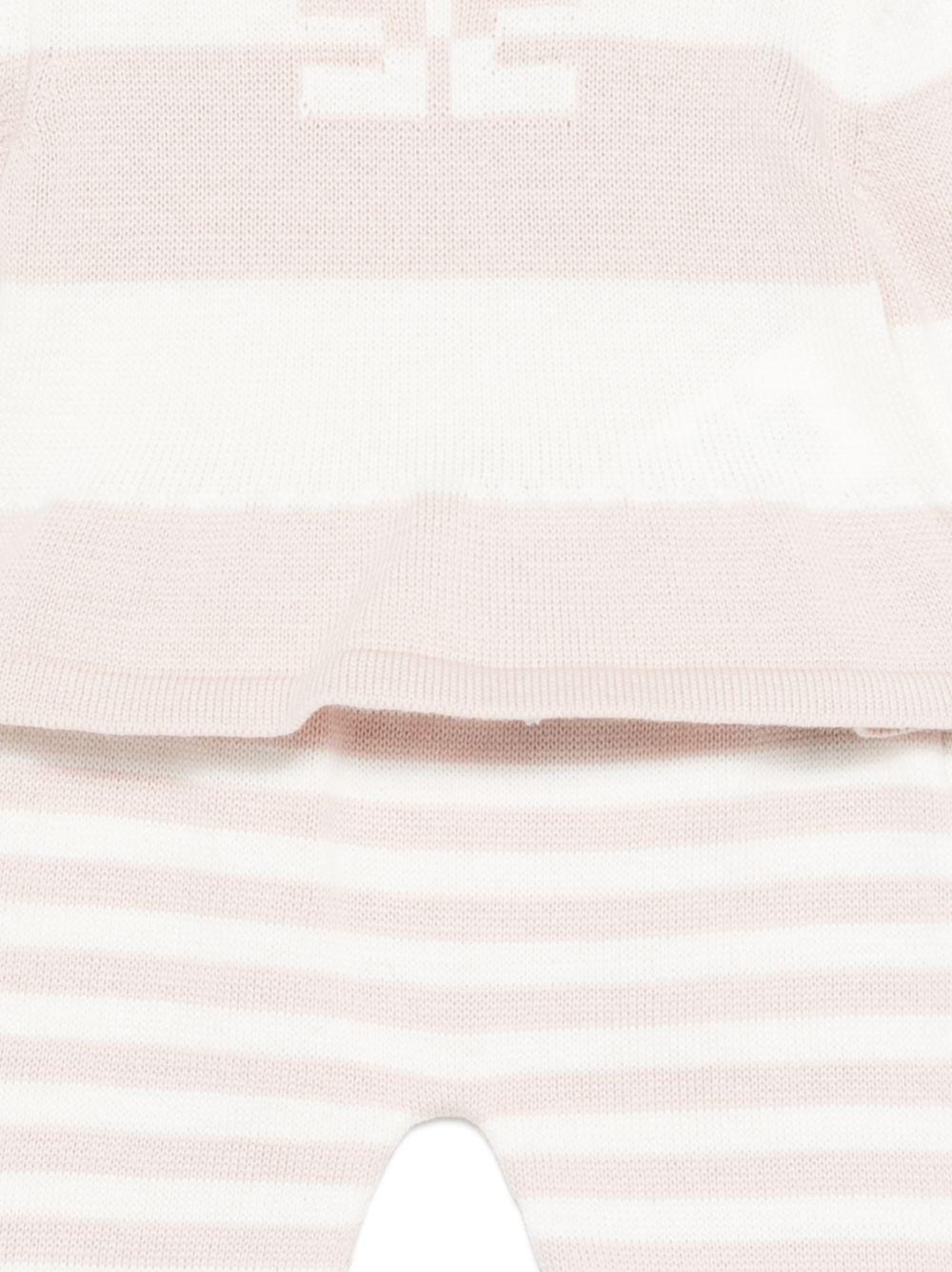 Completo bianco/beige/rosso per neonata ENCD111CFL001 D875 Elisabetta Franchi Kids 