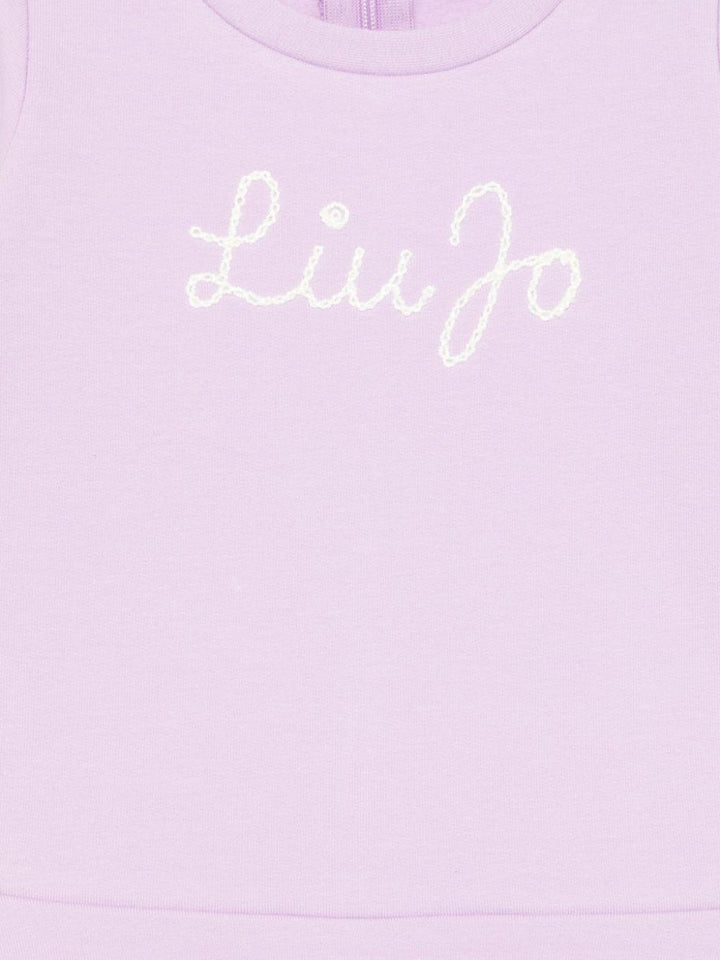 Purple lilac dress for baby girl with logo