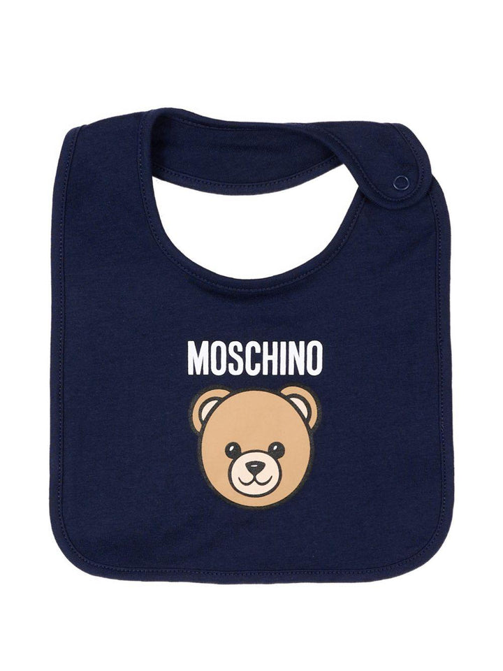 Kit tutina blu navy per neonato MUY09PLCA40 40016 Moschino Kids 
