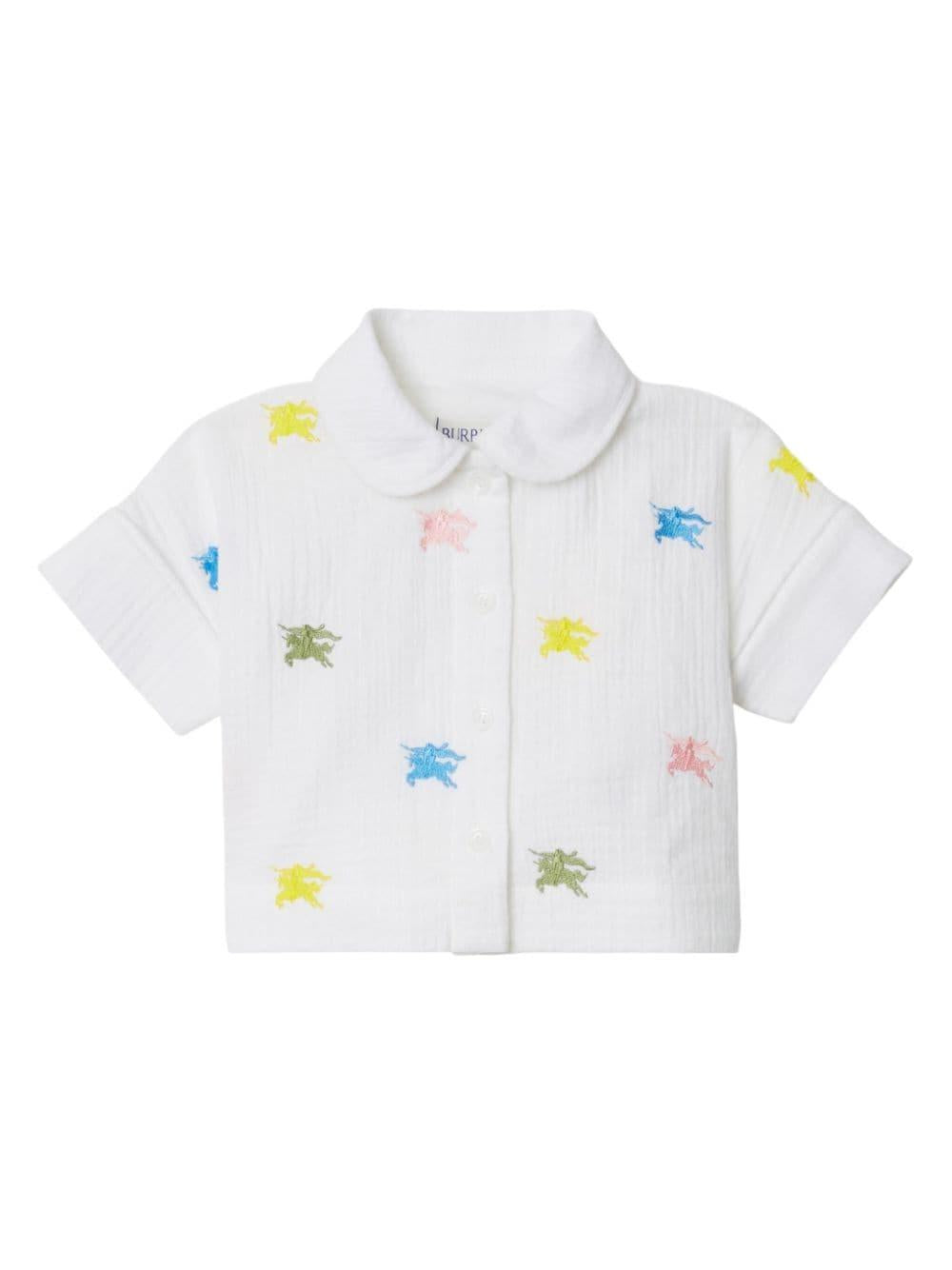 Completo bianco per neonato con logo 8078889 A5127 Burberry Kids 