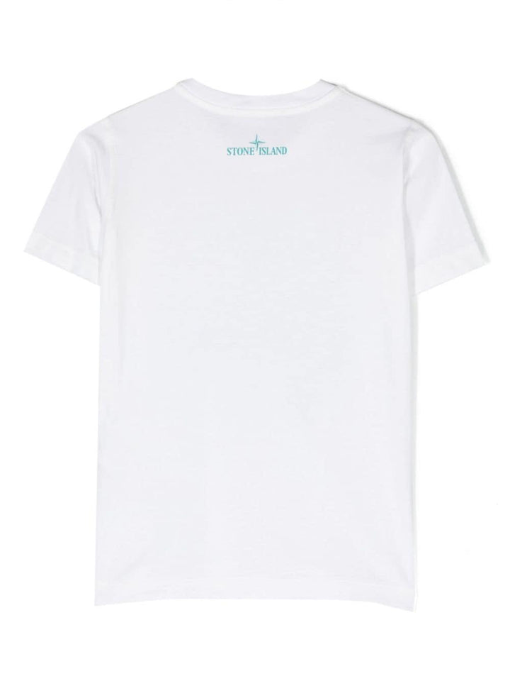White t-shirt for boys with logo