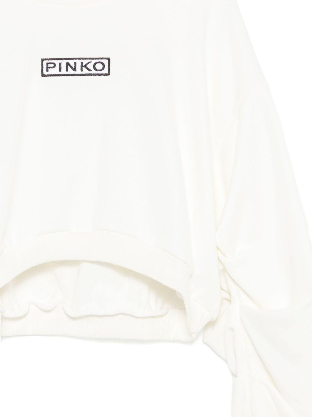 Felpa bianca per bambina KFFE012CFF013 D855 Pinko Kids 