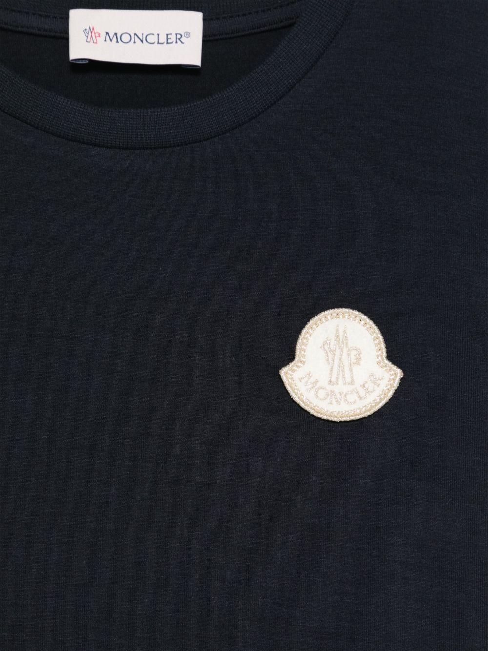 T-shirt blu navy per bambina 9548C0001189AWF 778 Moncler Kids 