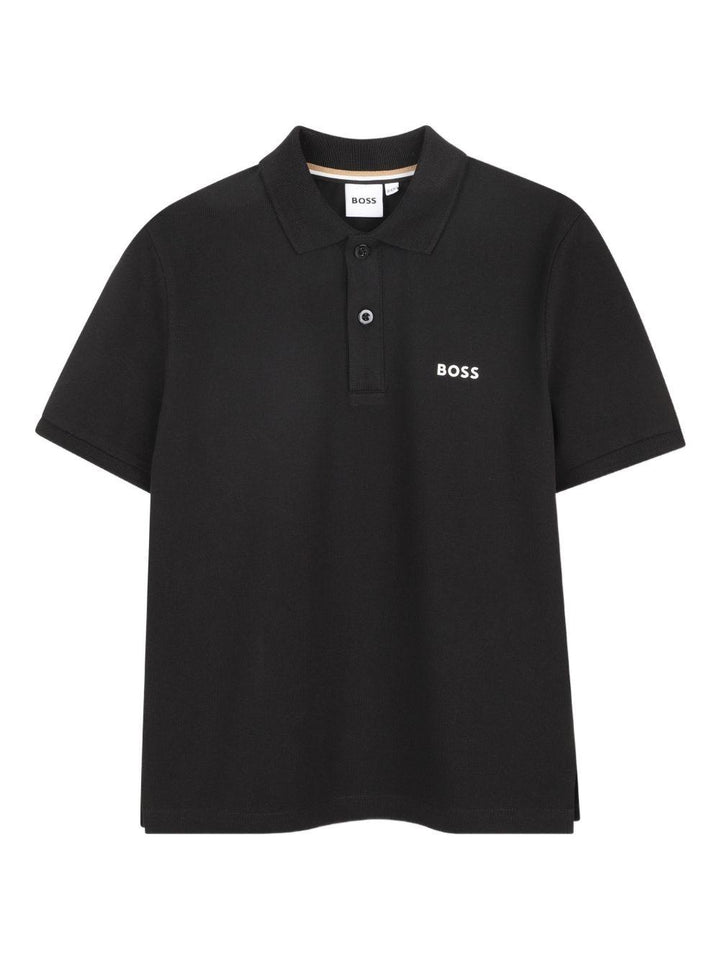 Polo nera per bambino J52954 09B Boss Kids 