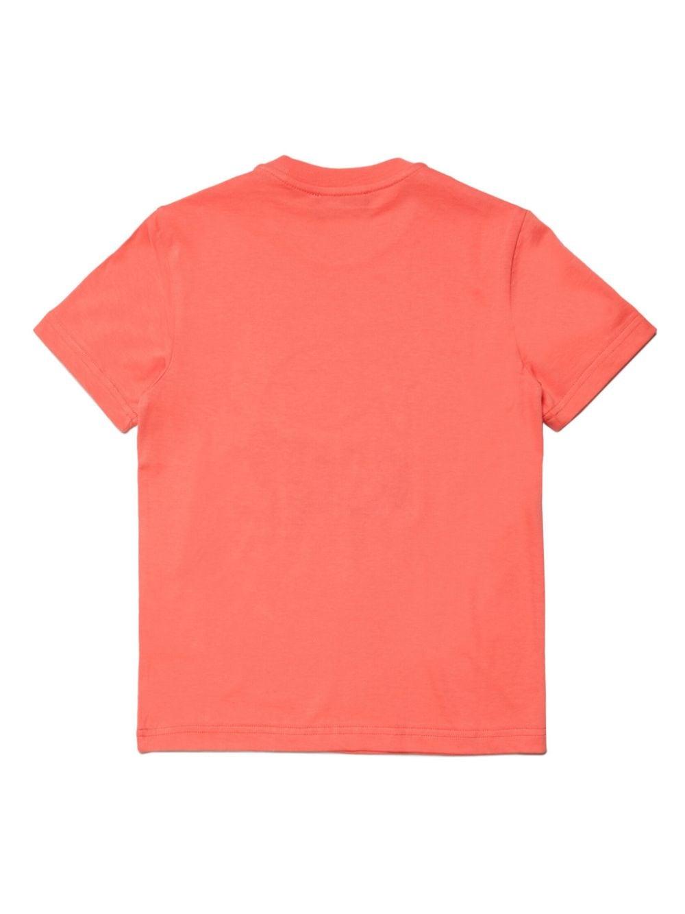 Orange t-shirt for boys with logo