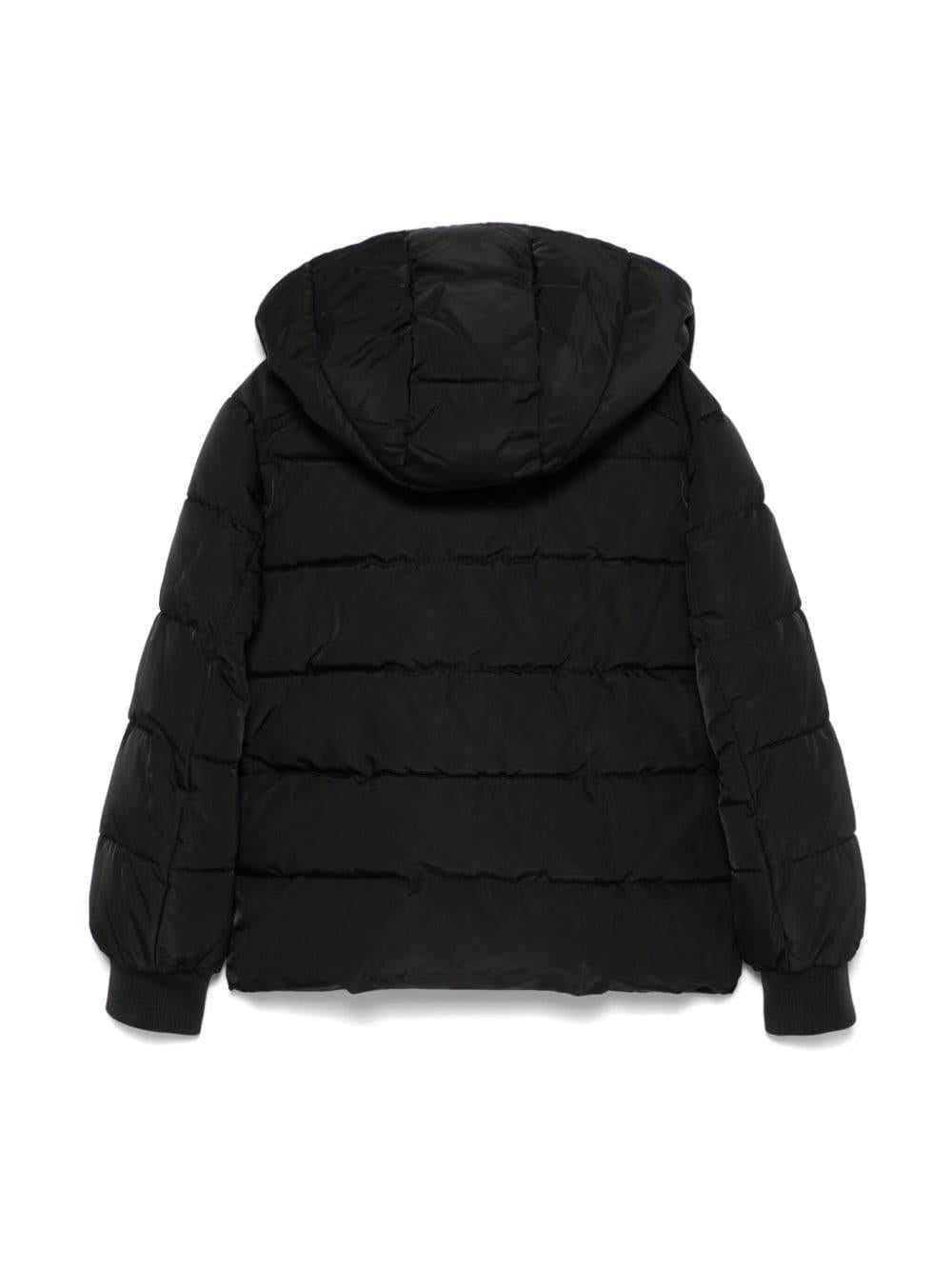 Giubbotto nero per bambino HMS049L3A82 60100 Moschino Kids 