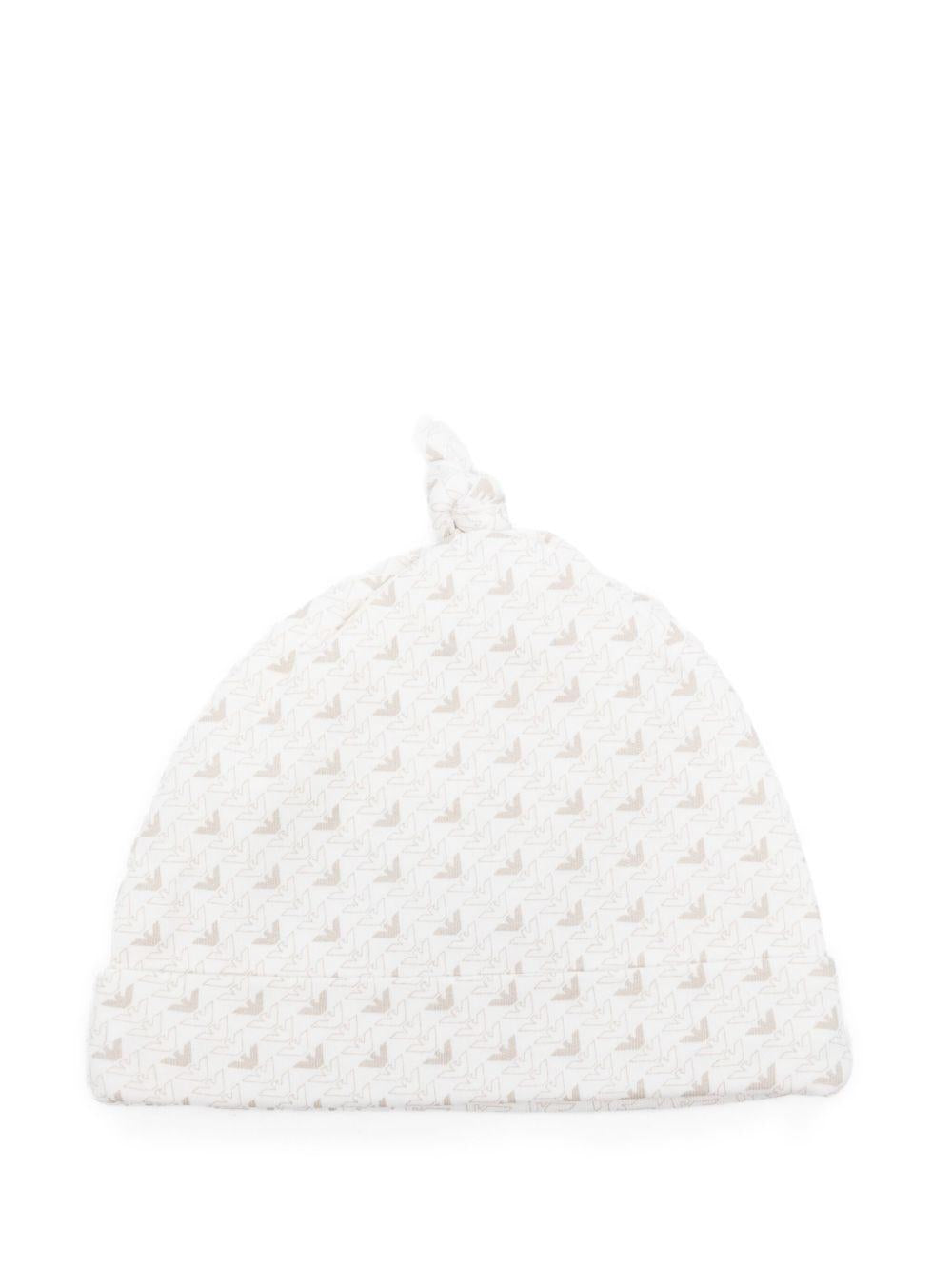 Cappello bianco per neonato EY000005AF10913 F1014 Emporio Armani Kids 
