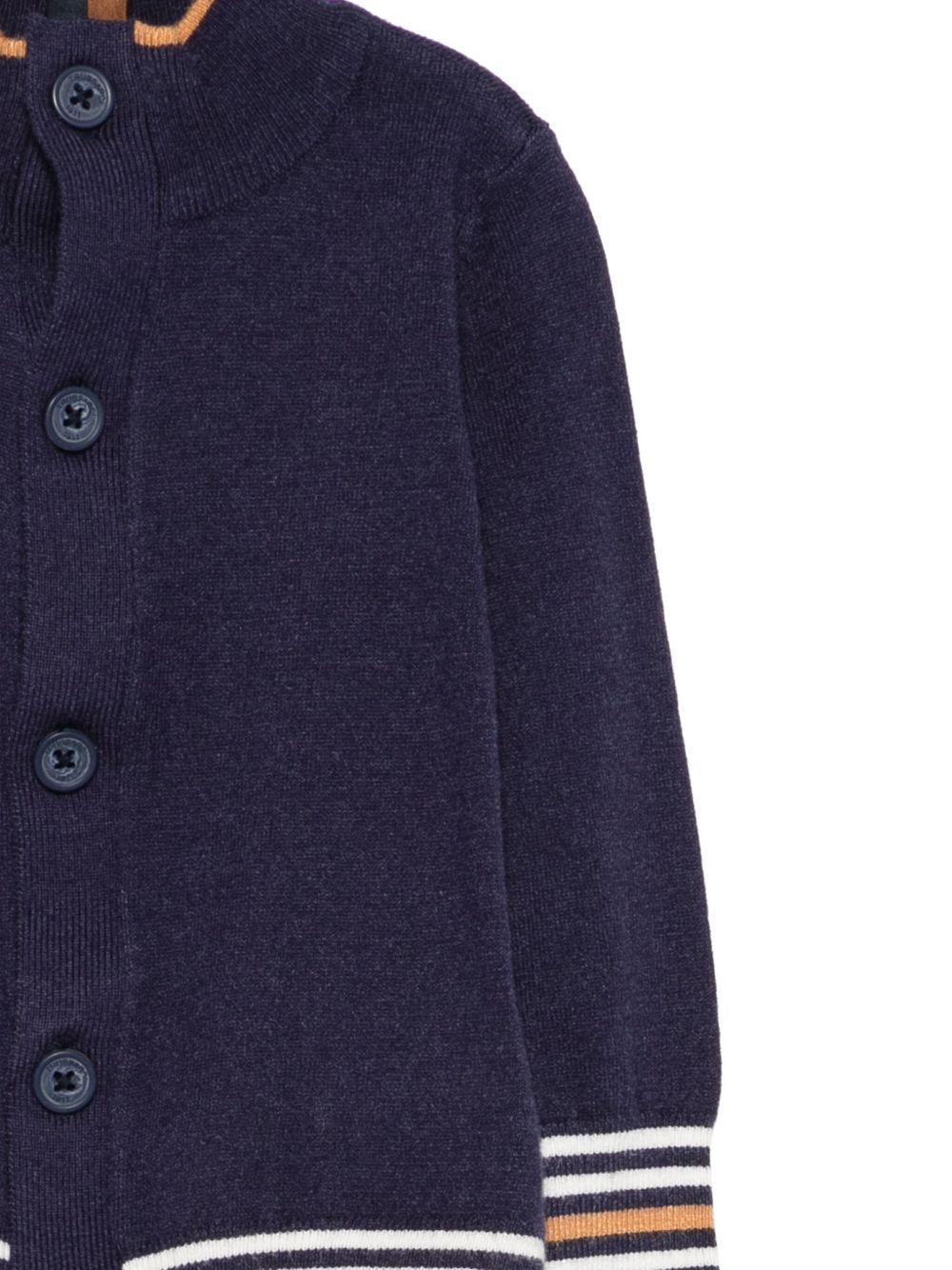 Cardigan blu scuro per neonato TIA25077MA PEA Trussardi Kids 