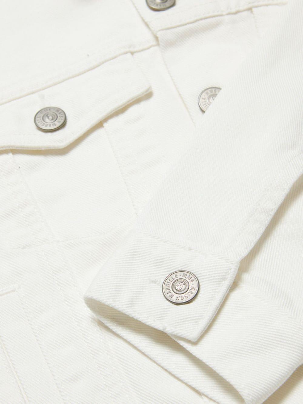 Giacca bianca per bambina in denim