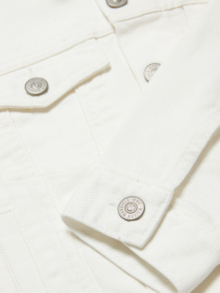 Giacca bianca per bambina in denim