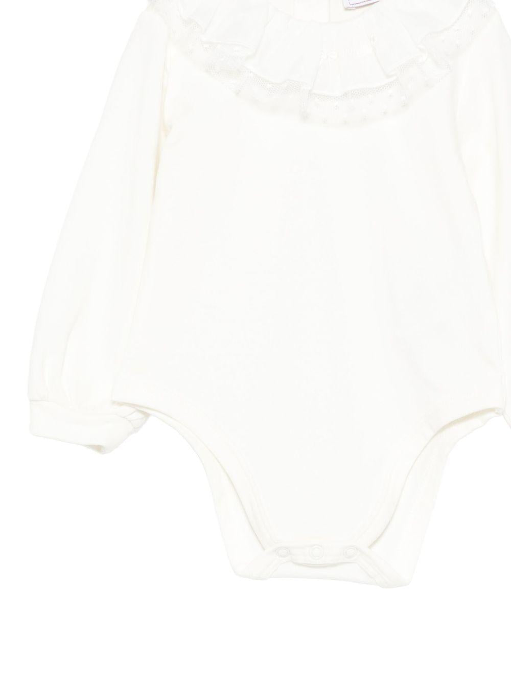 Body bianco sporco per neonata 37F3006003 0001 Monnalisa Kids 