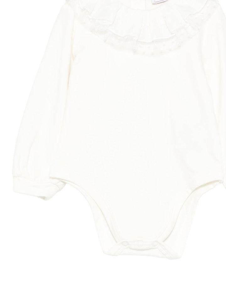 Body bianco sporco per neonata 37F3006003 0001 Monnalisa Kids 
