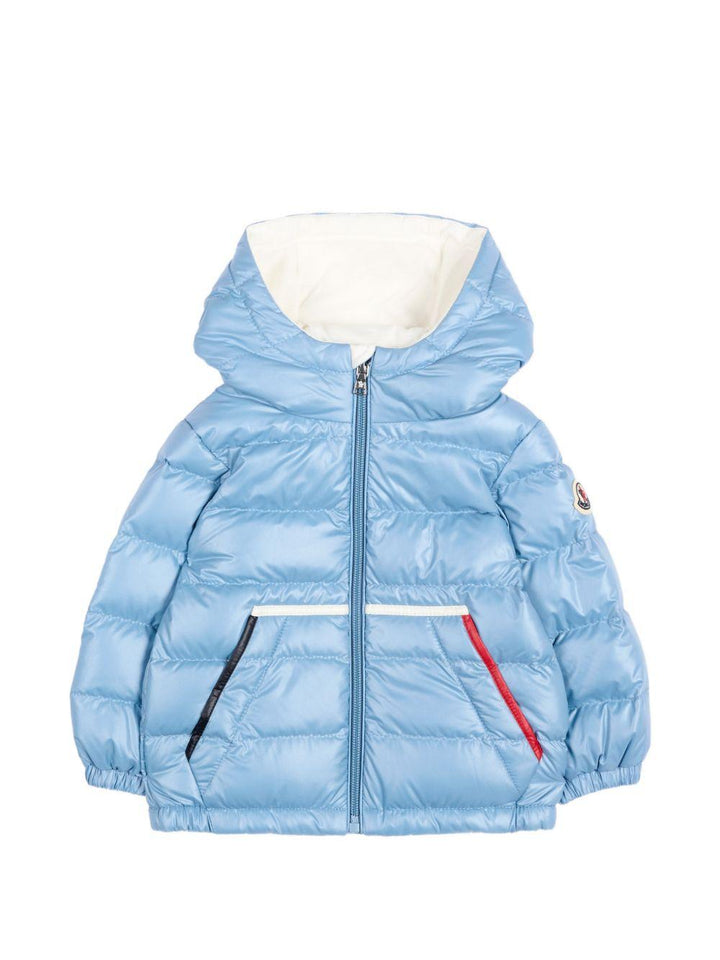 Giubbotto azzurro per neonato 9511A00007597YX 71G Moncler Kids 