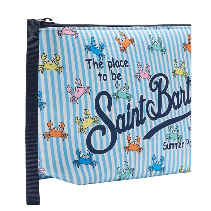 Borsa celeste/bianca per bambina ALIN001 01081L MC2 Saint Barth Kids 