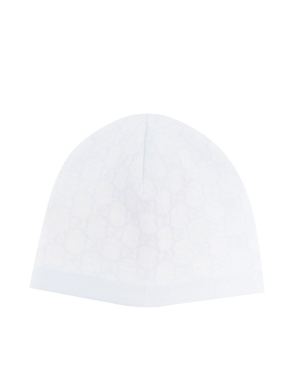 Cappello azzurro/bianco per neonato